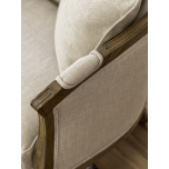Cream Château style seater with cabriole legs