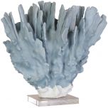 Block & Chisel polyresin coral stand with faux acrylic marble