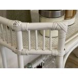 Amanda 2-tier cane console in white