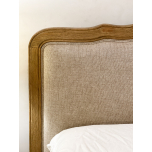 French style bed in Linen with oak wooden frame Château Collection
