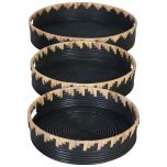 Block & Chisel round flat rattan basket