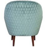 Block & Chisel teal velvet upholstered occasional chair with birch wood legs