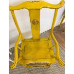 Lacquered high back chair 