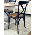 Black cross back dining chair
