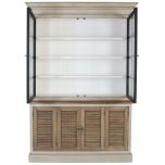 Block & Chisel wooden cabinet with glass doors