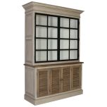 Block & Chisel wooden cabinet with glass doors