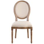 Block & Chisel linen upholstered spa back dining chair
