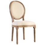 Block & Chisel linen upholstered spa back dining chair