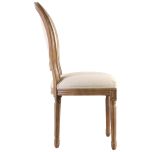 Block & Chisel linen upholstered spa back dining chair