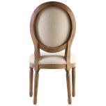 Block & Chisel linen upholstered spa back dining chair