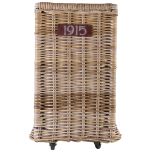 Block & Chisel kubu rattan log basket on wheels