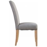Block & Chisel grey linen upholstered dining chair