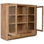 Block & Chisel teak wood sideboard with glass doors