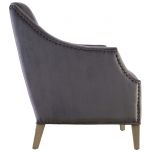 Block & Chisel grey velvet upholstered occasional chair