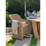 Block & Chisel rattan outdoor dining armchair