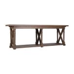 Block & Chisel solid railway oak server with lower shelf