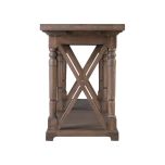 Block & Chisel solid railway oak server with lower shelf