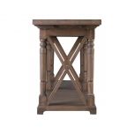 Block & Chisel solid railway oak server with lower shelf