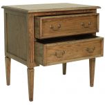Block & Chisel solid antique weathered oak pedestal