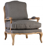 Block & Chisel charcoal upholstered french inspired armchair