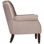 Block & Chisel beige upholstered button tufted lounge chair