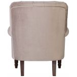 Block & Chisel beige upholstered button tufted lounge chair