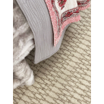 Block & Chisel cream wool rug with diamond detail