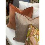 scatter cushion in rust velvet