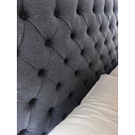 Francis classic grey tufted linen headboard Château Collection