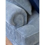 Blue upholstered sofa 