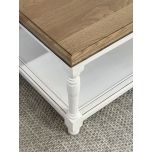 Block & Chisel two-tone weathered oak coffee table