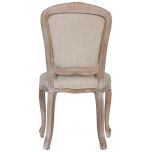 Block & Chisel linen upholstered dining chair with birch wood legs