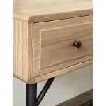 Block and chisel Aviator desk in natural oak