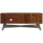 Block & Chisel rectangular wooden TV stand with iron base