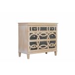 Block & Chisel wooden chest of drawers with antique mirror detail Château Collection