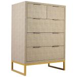 Block & Chisel 5 drawer tallboy with brass handles