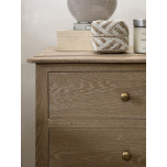 Block & Chisel solid vintage oak 2 drawer pedestal