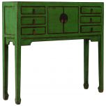 Block & Chisel green wooden console