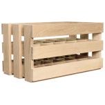 Block & Chisel 15 bottle wooden wine crate