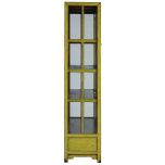 Block & Chisel lime wooden cabinet with glass doors