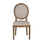 Block & Chisel linen upholstered spa back dining chair