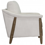 Block & Chisel cream upholstered occasional chair with oakwood legs