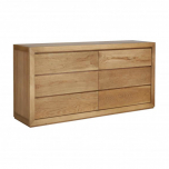 arman 6 drawer chest in brushed oak