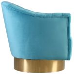 Block & Chisel aqua velvet upholstered occasional chair