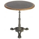 Block & Chisel round café table with zinc top