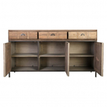 Block & Chisel rectangular reclaimed wood sideboard with iron legs
