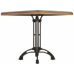 Block & Chisel square café table with zinc top