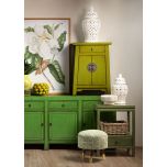 Painted lacquered cabinet with 2 doors and 1 drawer