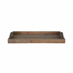 Block and chisel wooden tray with handles