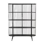 metal cage -like cabinet on metal legs